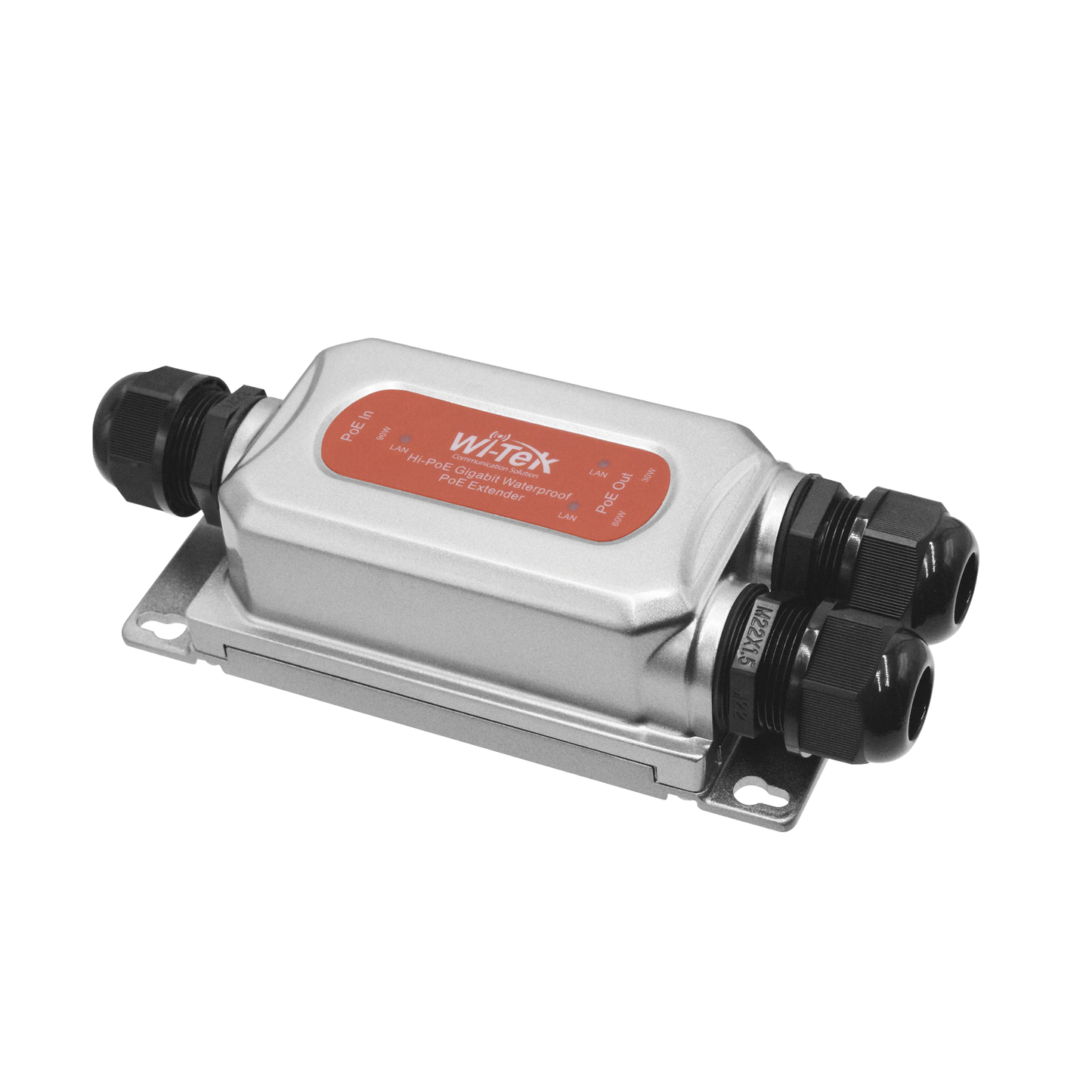 WIPOE22EO - Extensor PoE para exterior / Entrada PoE de 90W y 2 salidas PoE de 60W y 30W / Protección IP68 / Ideal para Aplicaciones de CCTV