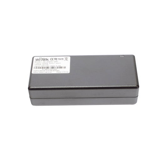 WI-POE51-48V Inyector PoE 30W / PoE 802.3 af/at / 48V / Conexión plug and play / Alcance de hasta 100 metros / Aplicaciones CCTV