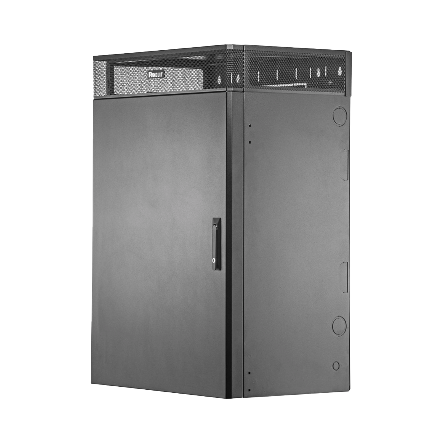 WME9BL - Gabinete de Montaje en Pared TrueEdge™, Con 9 UR para Equipo Activo y 9 UR para Paneles de Parcheo, Fabricado en Acero, Color Negro