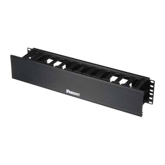 WMPHF2E Organizador de Cables Horizontal PatchLink, Sencillo (Solo Frontal), Con Tapa Extendida, Para Rack de 19in, 2UR