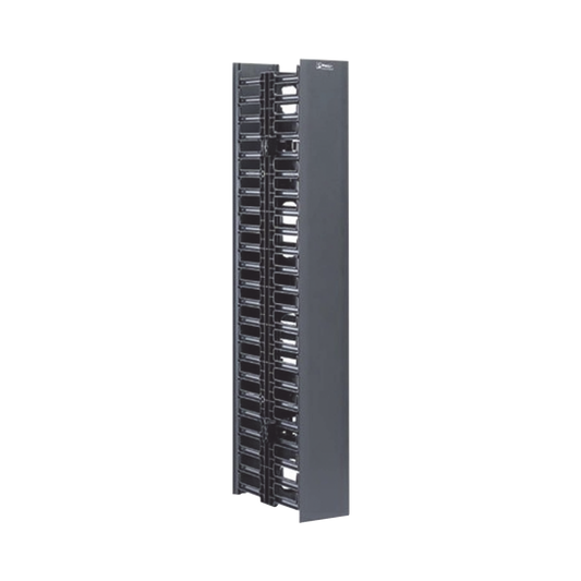 WMPV22E Organizador Vertical NetRunner, Doble (Frontal y Posterior), de 22.5 UR, 4.9in de Ancho, Color Negro