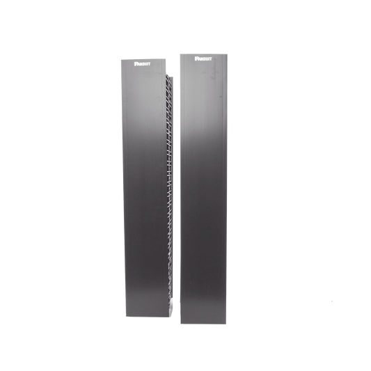 WMPVHC45E Organizador Vertical NetRunner, Doble (Frontal y Posterior), para Rack Abierto de 45 Unidades, 6.7in de Ancho, Color Negro
