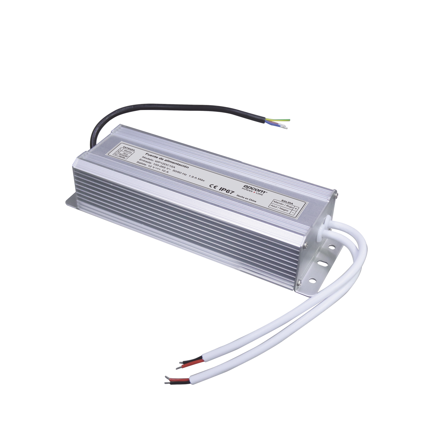 WP12DC10A - Fuente 12 V / 10 Amperes / Waterproof / Intemperie grado IP67