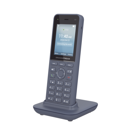 WP826 - Teléfono IP inalámbrico Wi-Fi, Portátil, 3 cuentas SIP, 3 líneas, Voz HD, Bluetooth integrado, Puerto USB tipo C