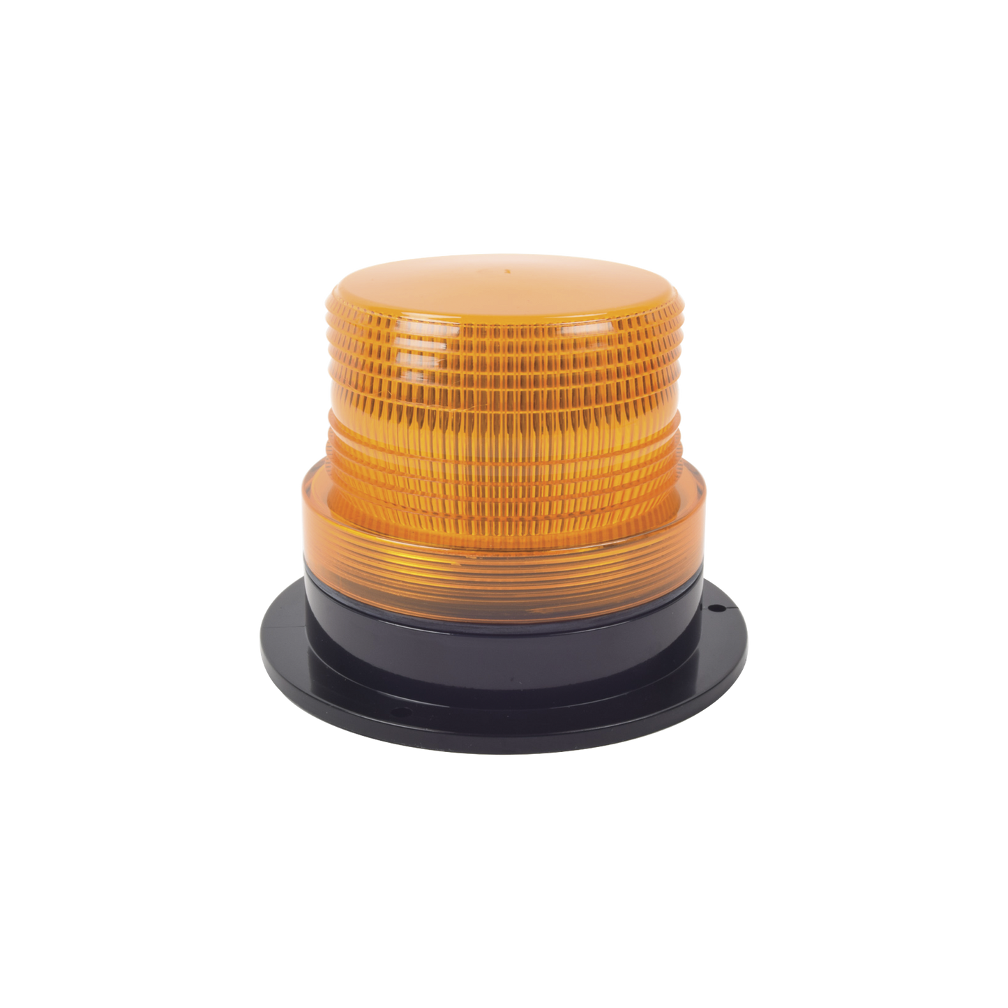 X126-A - Burbuja brillante  de Larga Vida Útil con 8 LEDs, color ámbar, domo ámbar, 12Vcd