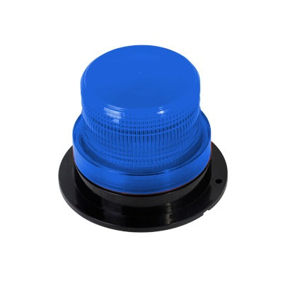 X126-B - Burbuja brillante de Larga Vida Útil, con 8 LEDs, Color Azul, Domo Azul, 12Vcd