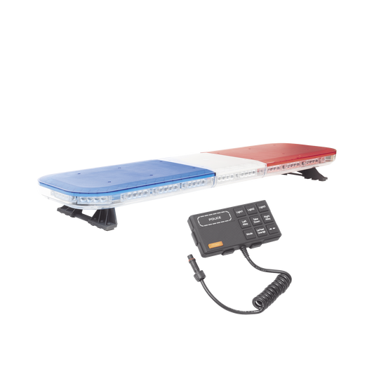X67RB - Barra de luces de 47" rojo/azul, 88 LED, con control de tráfico en color rojo/azul, ideal para equipar unidades de seguridad pública