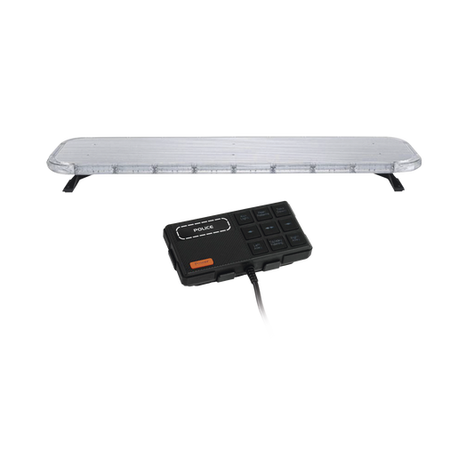 X75RBAS - Barra de luces LED de 46" Rojo/Azul/Ambar , De 132 LEDs, Controlador Incluido, Ideal para Equipar Unidades de Seguridad Publica