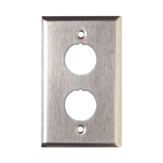 XFP-S-02-SS - Placa de Pared Reforzada, de Acero Inoxidable, Para Uso Industrial, de 2 Puertos