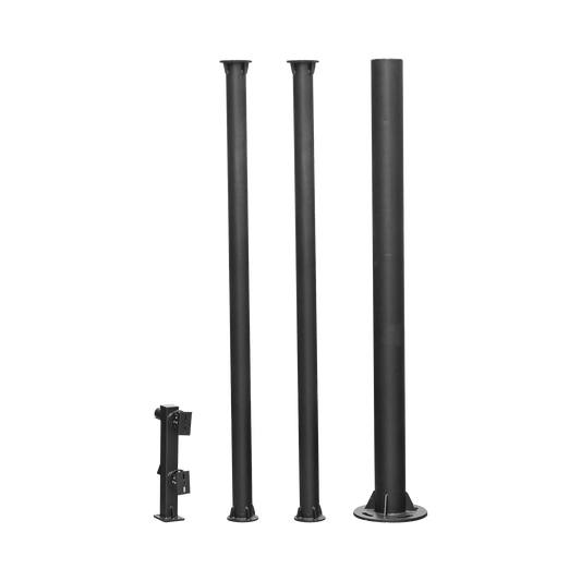 XGA-POLE-6MS Poste Seccionado de 6 Metros / Tubos Mas Gruesos / Especializado para la Instalación de Videovigilancia / Incluye Base de Cimentación y Brazo para Cámara PTZ / Color Negro