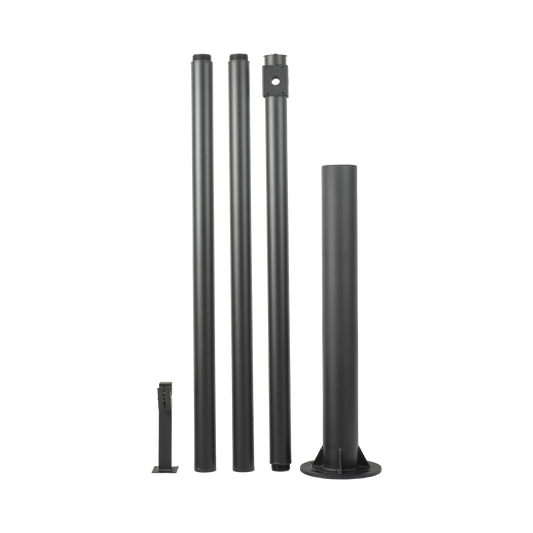 XGAPOLE6M/A Poste Seccionado de 6 Metros / Especializado para la Instalación de Videovigilancia / Incluye Base de Cimentación y Brazo para Cámara PTZ / Color Negro