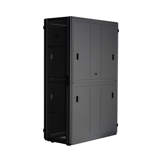 XGL84212B - Gabinete FlexFusion™ XGL (Light) para Centros de Datos, 42 UR, 800 mm de Ancho, 1070 mm de Profundidad, Fabricado en Acero, Color Negro