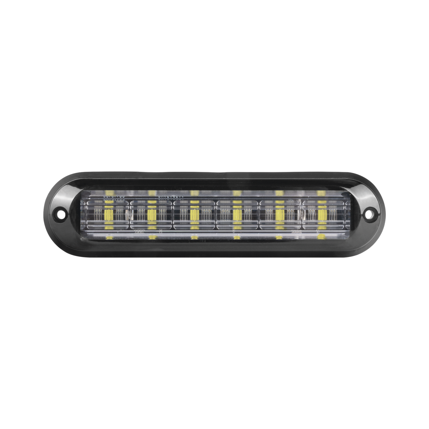 XLT1835RW - Luz Auxiliar Ultra Brillante  IP67 de 6 LEDs, Color Rojo/Claro, con mica transparente y bisel negro