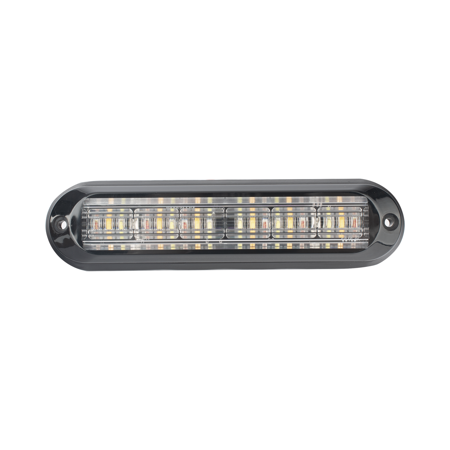 XLT1835RWA - Luz Auxiliar, Ultra Brillante, IP67, 18 LEDs, Tricolor, Color Rojo/Claro/Ambar, con mica transparente y bisel negro