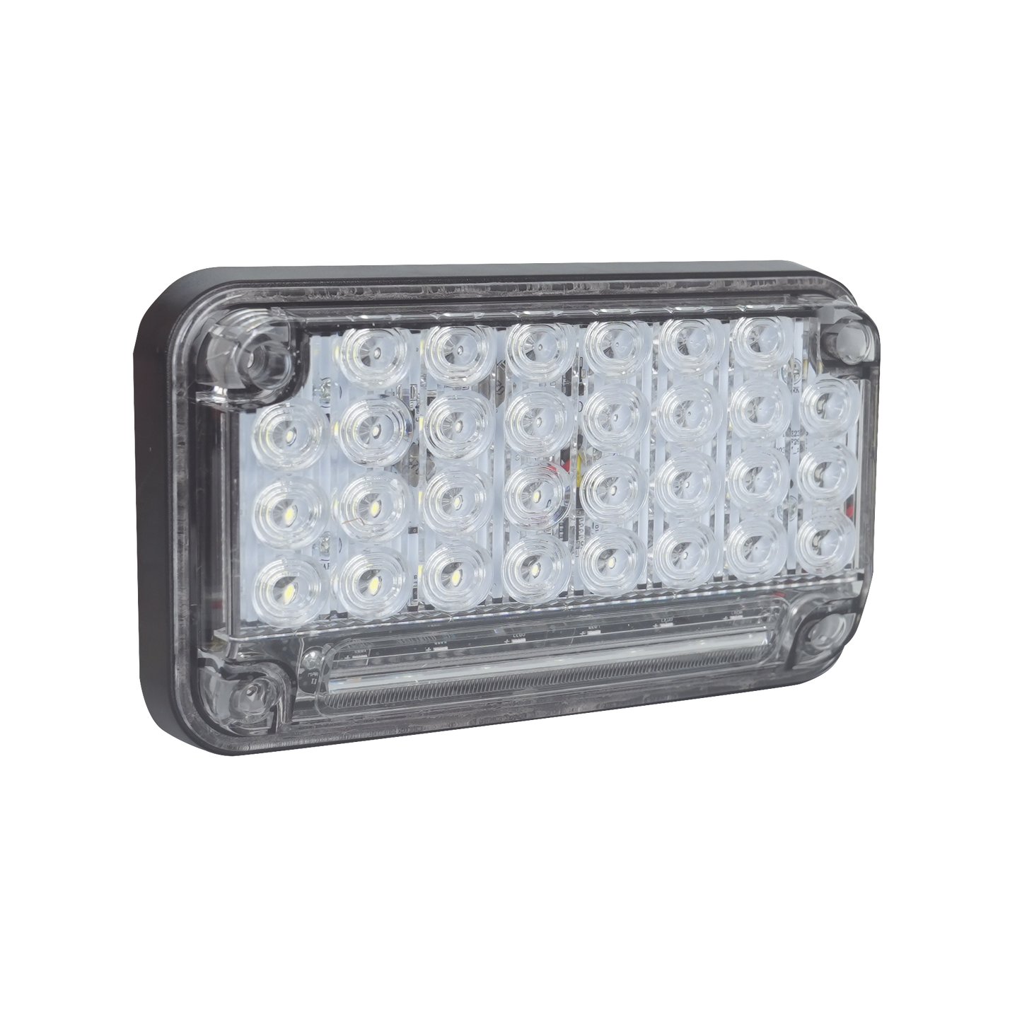 XLTE2335W - Luz de Advertencia de 7X4", Color Claro, Con Luz de Trabajo, Ideal para Ambulancias
