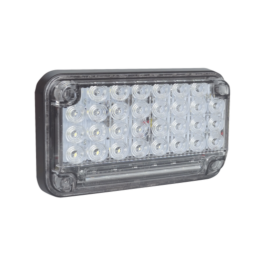 XLTE2335W - Luz de Advertencia de 7X4", Color Claro, Con Luz de Trabajo, Ideal para Ambulancias