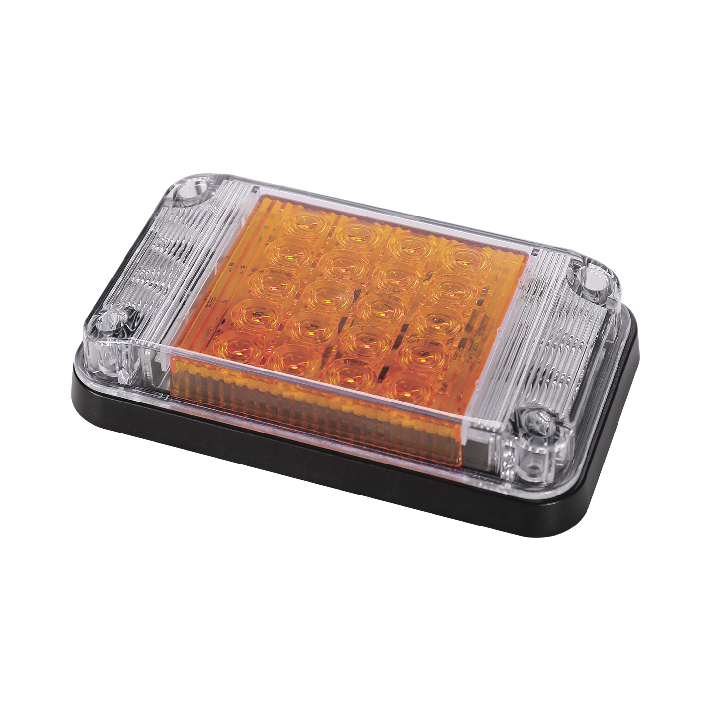 XLTE2345A - Luz de Advertencia de 7X4", Color Ámbar, Con Luces de Trabajo, Ideal para Ambulancias