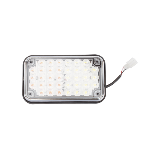 XLTE595RW - Luz de Advertencia de 6X4", Bicolor Rojo/Claro, Ideal para Ambulancias