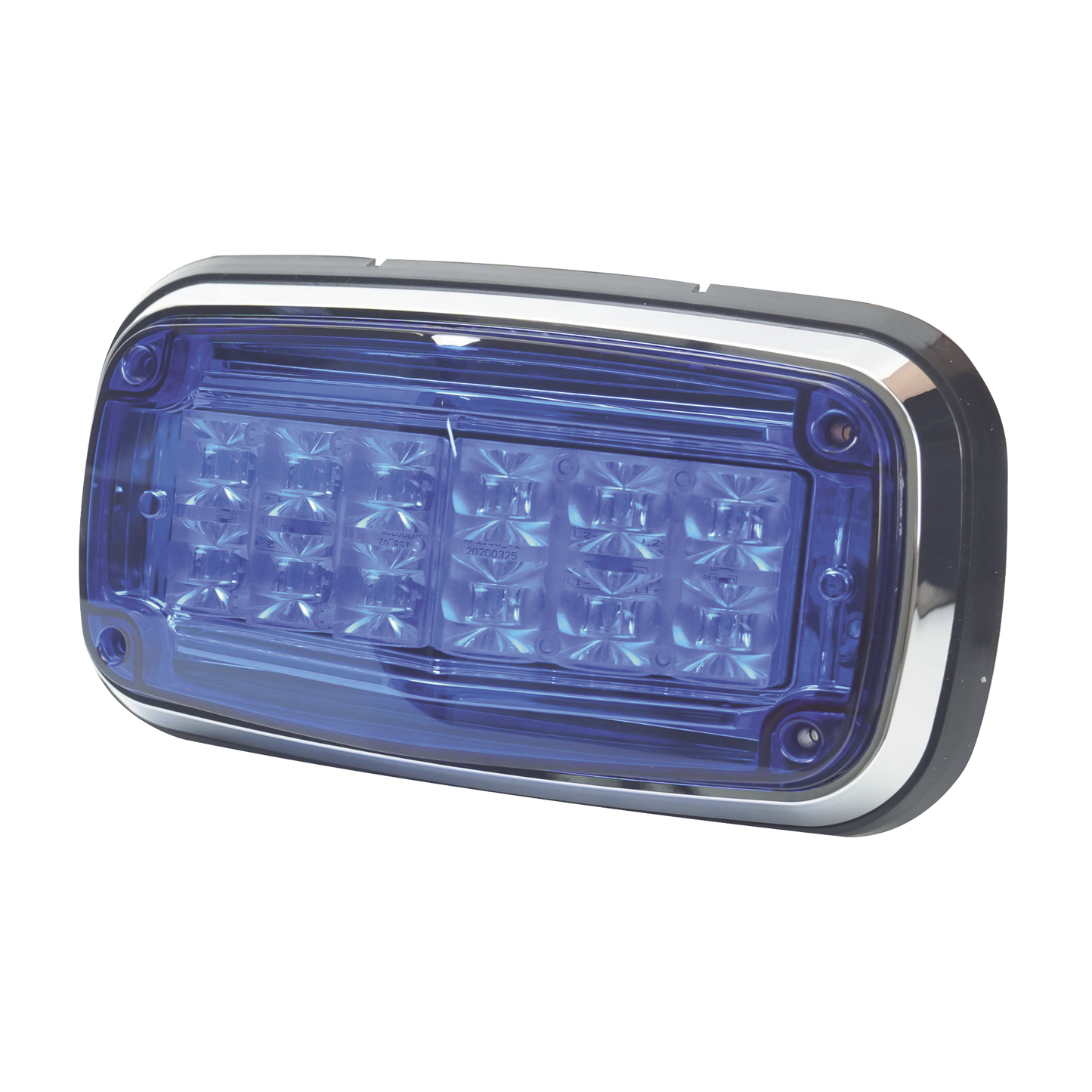 XT1885B - Luz de advertencia 8 X 4", Color Azul, IP67, SAE, Ideal para Ambulancias