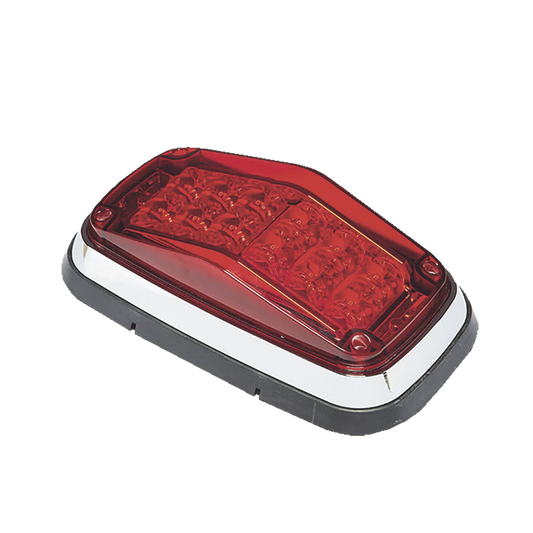 XT1885R - Luz de advertencia 8 X 4", Color Rojo, IP67, SAE, Ideal para Ambulancias