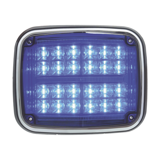 XT1895B - Luz de advertencia de 8 X 6", Color Azul, SAE,  IP67, Ideal para Ambulancias