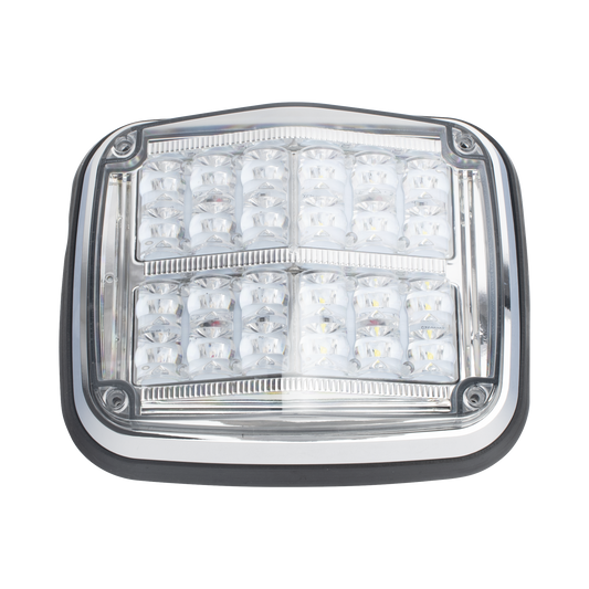 XT1895RW - Luz de advertencia de 8 X 6", Color Rojo / Claro, SAE,  IP67, Ideal para Ambulancias