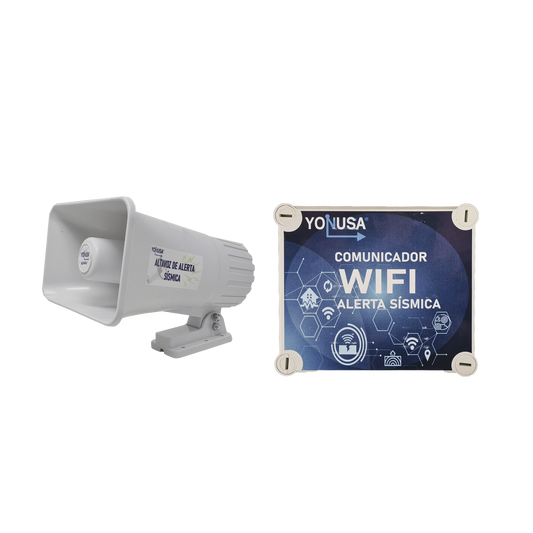 YKIT-SISMICO-WIFI KIT de Alertamiento SISMICO con Audio Oficial SASMEX por WIFI