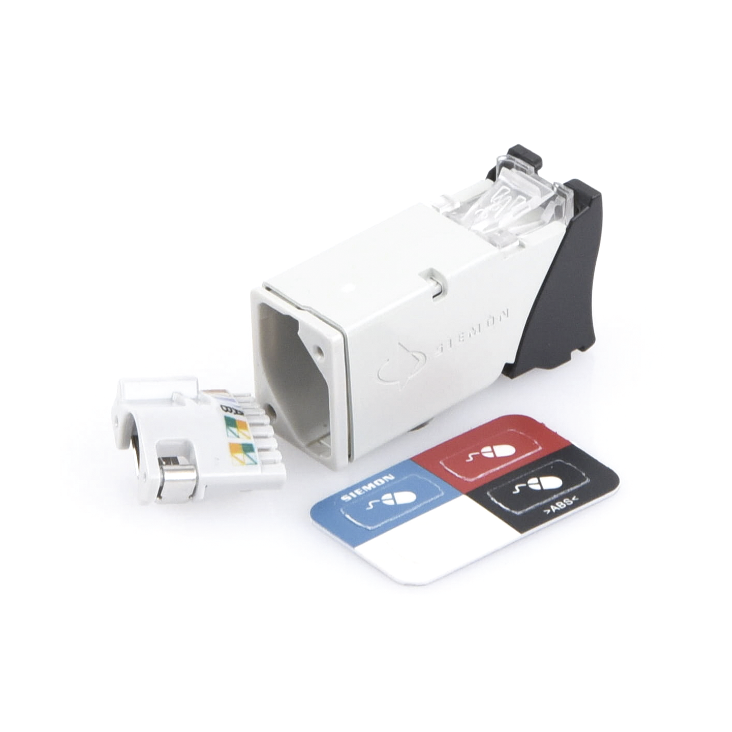 Z6A-S01 - Jack Z-MAX Cat6A, Blindado, Montaje H�brido en Placa de Pared (Plano y Angulado), Color Negro