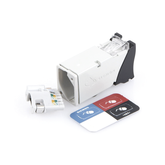 Z6A-S01 - Jack Z-MAX Cat6A, Blindado, Montaje H�brido en Placa de Pared (Plano y Angulado), Color Negro
