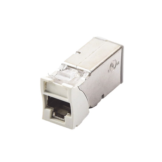 Z6A-S02B - Jack Z-Max Cat6A, Blindado, Montaje H�brido en Placa de Pared (Plano y Angulado), Color Blanco, Versi�n Bulk (Sin Empaque Individual)