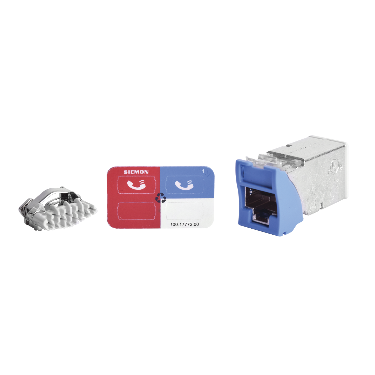 Z6A-S06B - Jack Z-Max Cat6A, Blindado, Montaje H�brido en Placa de Pared (Plano y Angulado), Color Azul, Versi�n Bulk (Sin Empaque Individual)