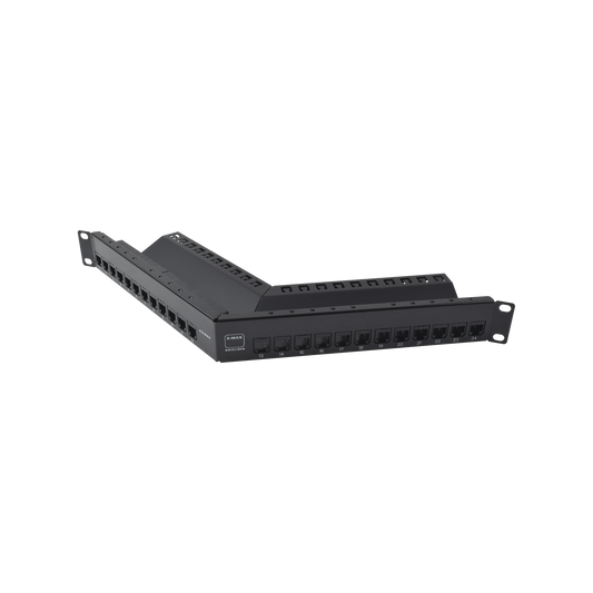 Z6AS-PNLA-24K - Patch Panel Z-MAX de 24 Puertos, Blindado, Precargado con Jacks Categor�a 6A, Angulado, 1UR