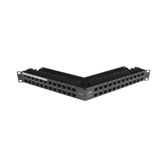 Z6AS-PNLA-U48K - Patch Panel Z-Max de 48 Puertos, Blindado, Precargado con Jacks Categor�a 6A, Angulado, 1UR