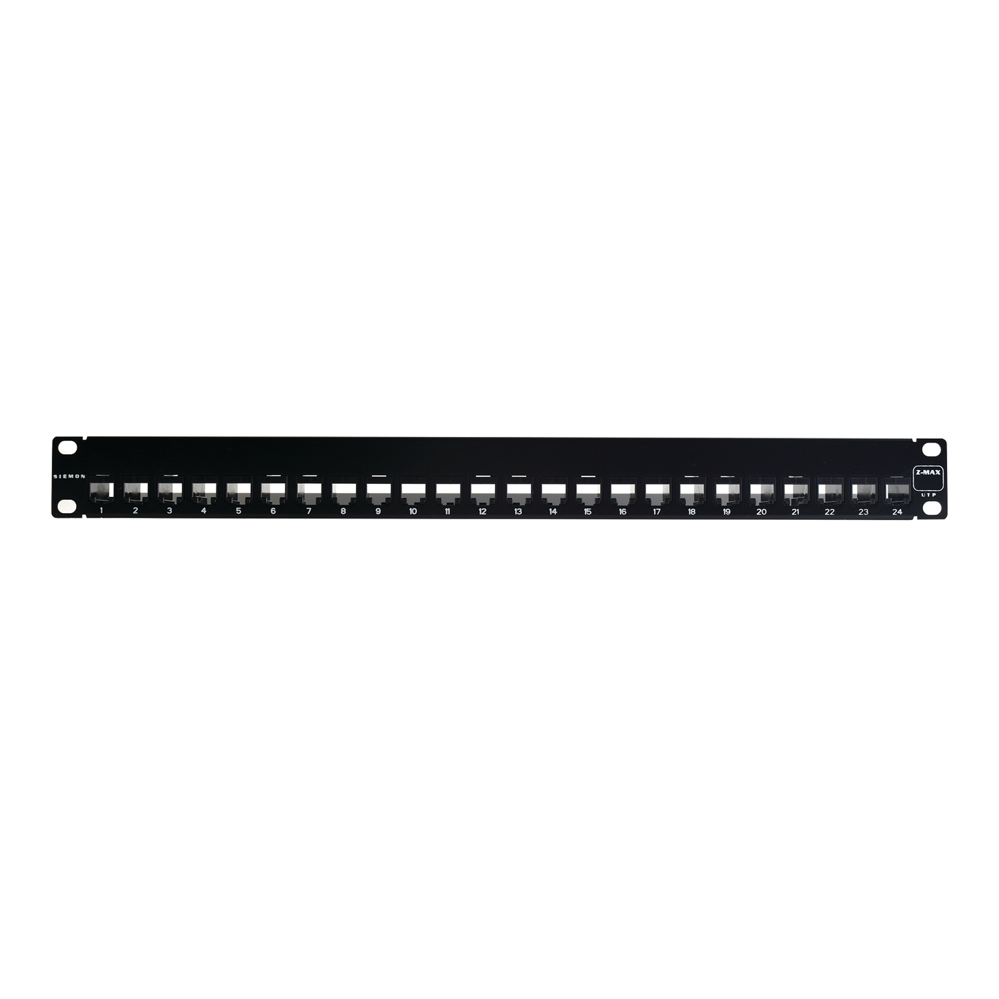 Z6-PNL-24K - Patch Panel UTP Z-MAX de 24 Puertos, Precargado con Jacks Categor�a 6, Plano, 1UR