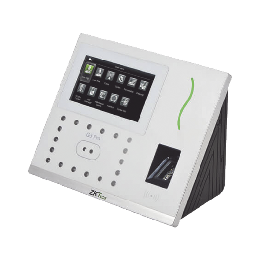 ZKG3PRO Checador Biometrico / Reconocimiento Facial /12,000 Rostros / 6,000 palmas / 20,000 Tarjetas /20,000 huellas / Soporta DDNS con BIOTIMEPRO /