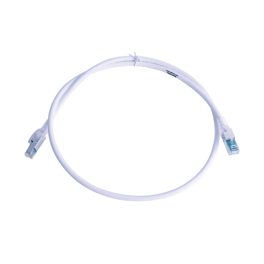 ZM6A-S03-02B - Patch Cord Z-MAX Cat6A S/FTP, CM/LS0H, 0.91 Metros (3 Pies), Color Blanco, Versi�n Bulk (Sin Empaque Individual)