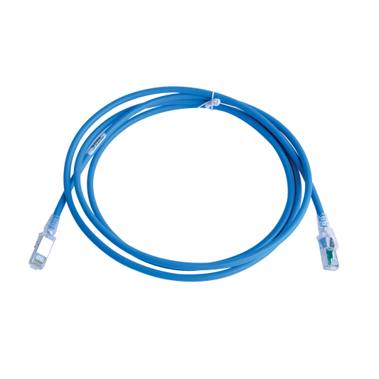 ZM6A-S07-06B - Patch Cord Z-MAX Cat6A S/FTP, CM/LS0H, 2.13 Metros (7 Pies), Color Azul, Versi�n Bulk (Sin Empaque Individual)