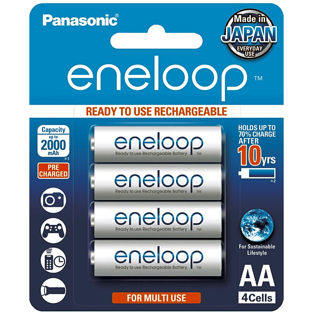 BK3MCCE4BT6 - Batería Recargable AA 1.2V ENELOOP / Ni-HM / Paquete de 4 Baterías