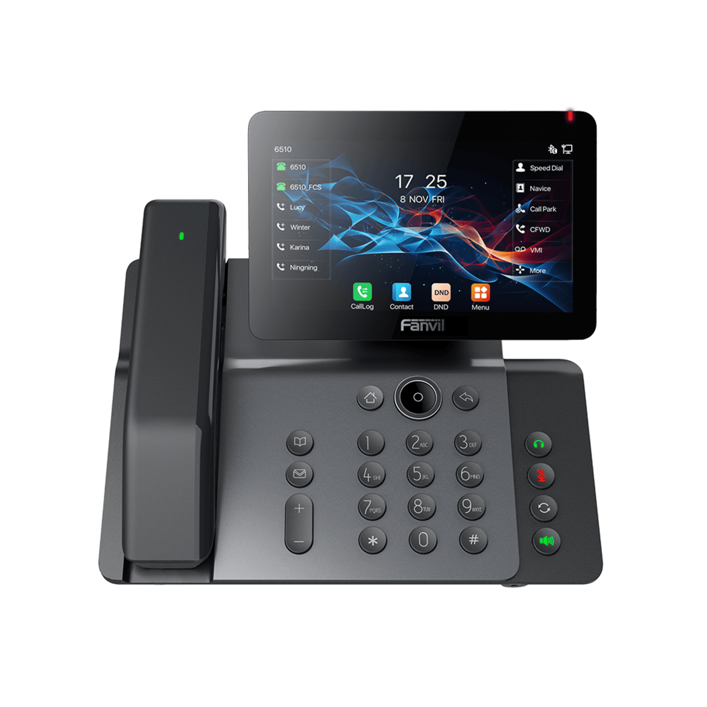 V66-PRO - Telefono IP Wi-Fi, Handset Inalámbrico, Recepción de Video, 20 Líneas SIP, Puertos Gigabit, PoE con Puerto USB, Bluetooth.
