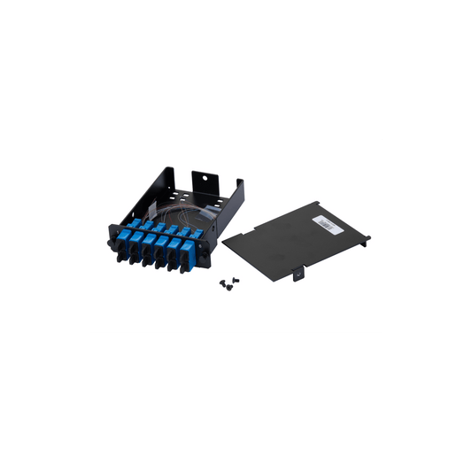FCS9N-12-03P - Placa Acopladora de Fibra �ptica FAP, Con 12 Pigtails y 6 Conectores SC Duplex (12 Fibras), Para Fibra Monomodo OS1/OS2, Color Azul