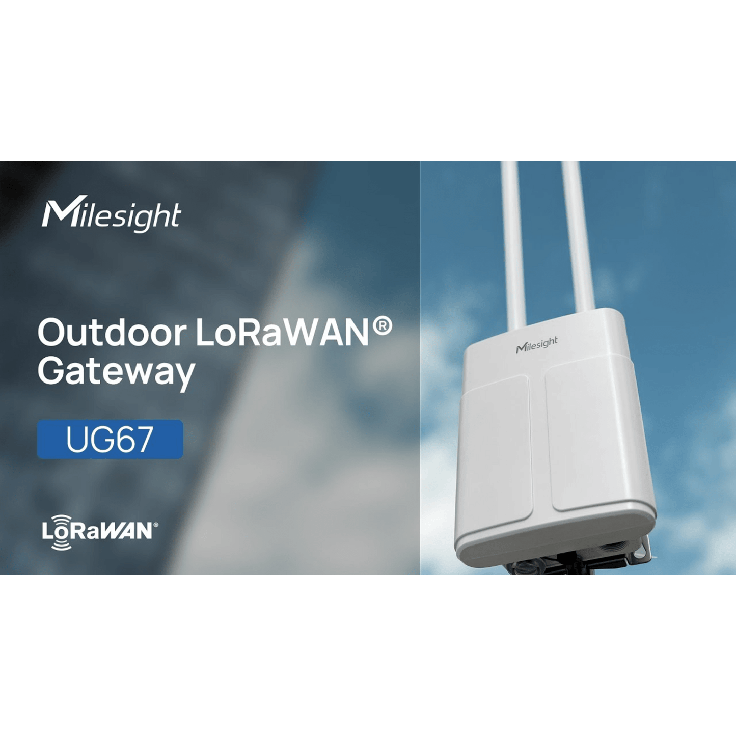 UG67L08GL915M - Gateway LoRaWAN para exterior, de largo alcance, con modulo SIM