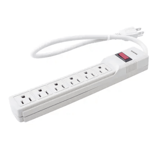 SYS-136220 - Multicontacto con Supresor de Picos 450 Joules, Voltaje de Entrada: 127 Vca NEMA 5-15P, Con 6 Salidas NEMA 5-15R.
