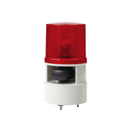 S125DML-WS-110220-R - Luces de advertencia color Rojo con sirena incorporada con 5 tonos máx. 105 dB en 110 VCA