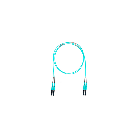 FZ2ERLNLNSNM018 - Jumper de Fibra �ptica Multimodo 50/125 OM4, LC-LC Duplex, OFNR (Riser), Color Aqua, 18 Metros (59.06 Pies)