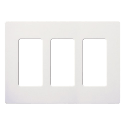 CW3WH - Tapa Color Blanco para interruptor o dimmer Lutron, 3 gang, limpio y moderno