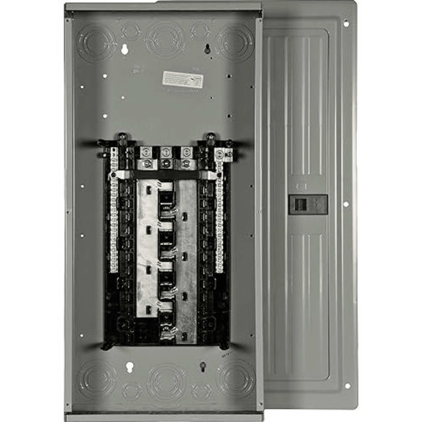 SN3048L1200 - Centro de carga monofásico 1 Fase, 3 Hilos para interruptores QP, de 30 polos - 48 Circuitos, 120/240vca, Barras de aluminio 200 Amp, Nema 1, uso interior. Incluye tapa.