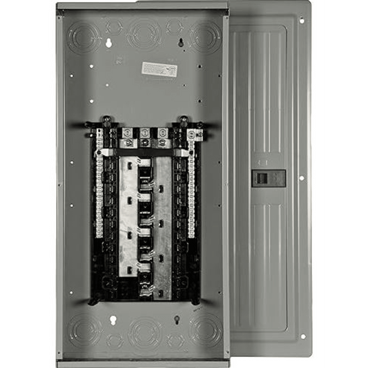 SN3048L1200 - Centro de carga monofásico 1 Fase, 3 Hilos para interruptores QP, de 30 polos - 48 Circuitos, 120/240vca, Barras de aluminio 200 Amp, Nema 1, uso interior. Incluye tapa.
