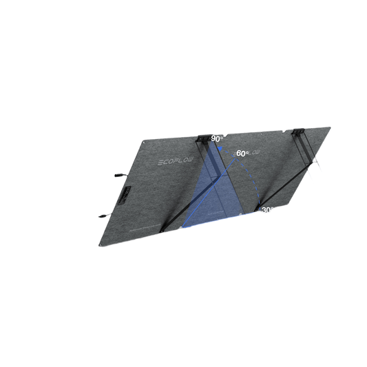 EFFOLD160LW - Módulo Solar Bifacial, Portátil y Flexible de 160W Recomendado para Estaciones Portátiles EcoFlow / Ajuste de Ángulo / Carga Eficiente / Incluye Cable XT60 a MC4