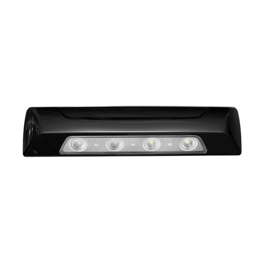 SPW12-B - Luz de Escena, 4 led, Bisel Blanco, 12–24vcd, Led Blanco y Lente Transparente