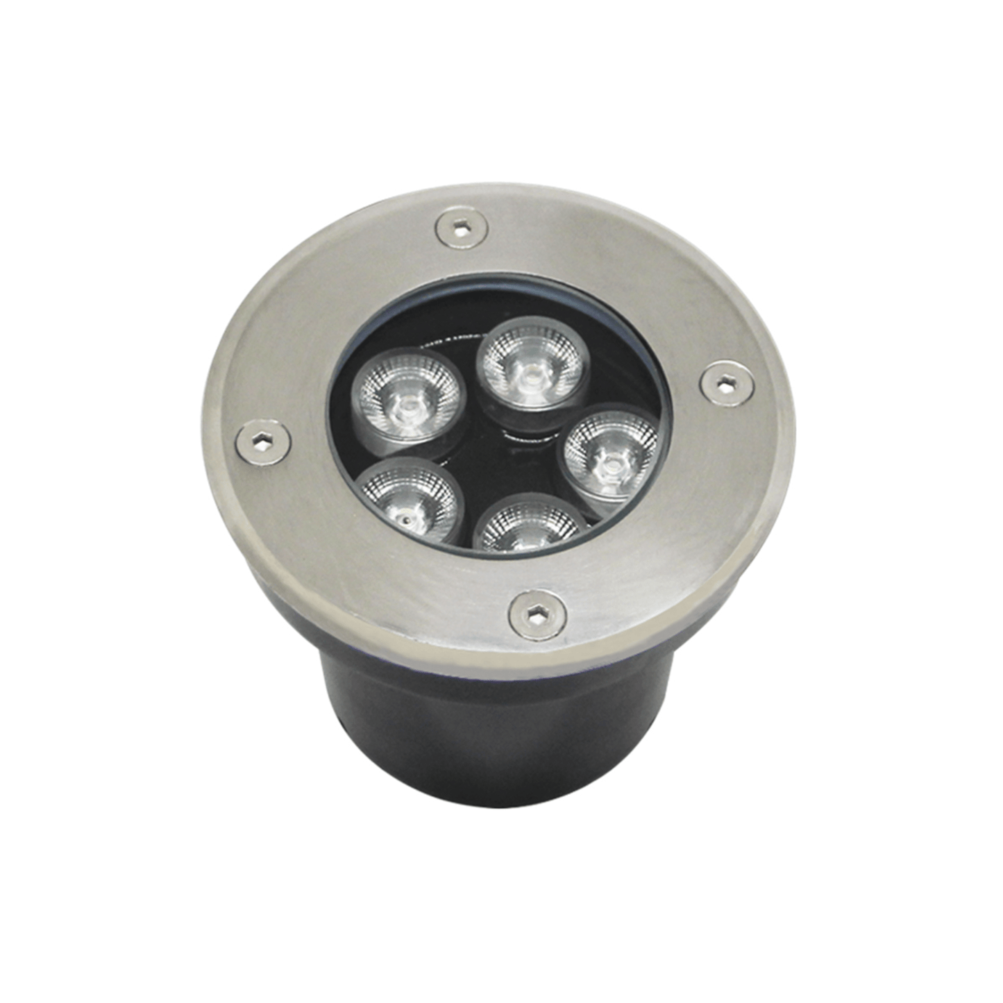 JLEP-12B - Luminario Empotrar en Piso / Uso en Exterior IP66 / Multivoltaje 110-240V~ 60Hz / Temperatura de Color 6500K  / Ángulo de Luz 36° / Aleación de Aluminio y Vidrio Templado / No Dimeable